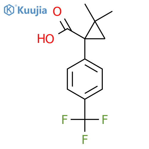 2,2-dimethyl-1-4-(trifluoromethyl)phenylcyclopropane-1-carboxylic acid structure