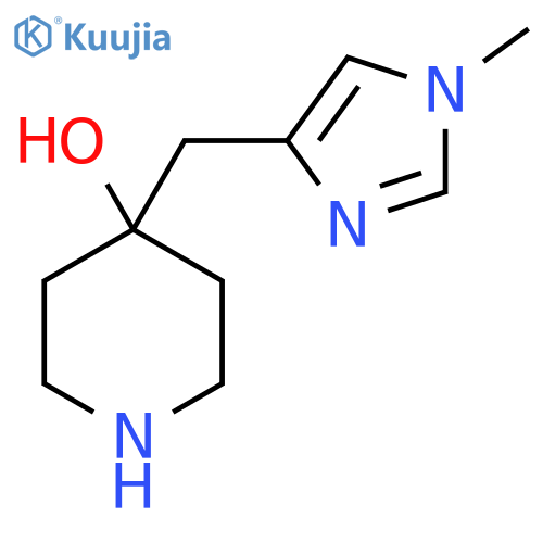 4-(1-methyl-1H-imidazol-4-yl)methylpiperidin-4-ol structure