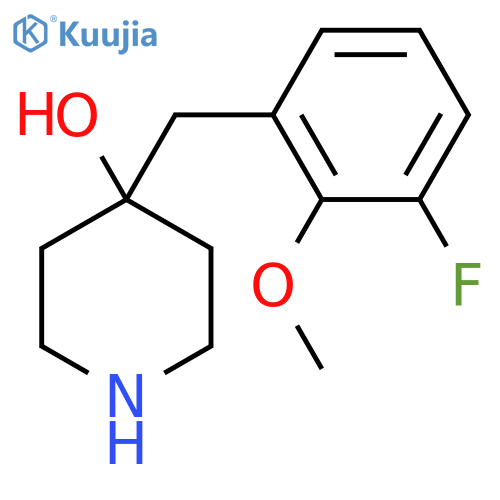 4-(3-fluoro-2-methoxyphenyl)methylpiperidin-4-ol structure