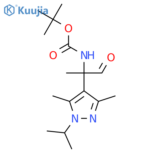 tert-butyl N-{2-3,5-dimethyl-1-(propan-2-yl)-1H-pyrazol-4-yl-1-oxopropan-2-yl}carbamate structure