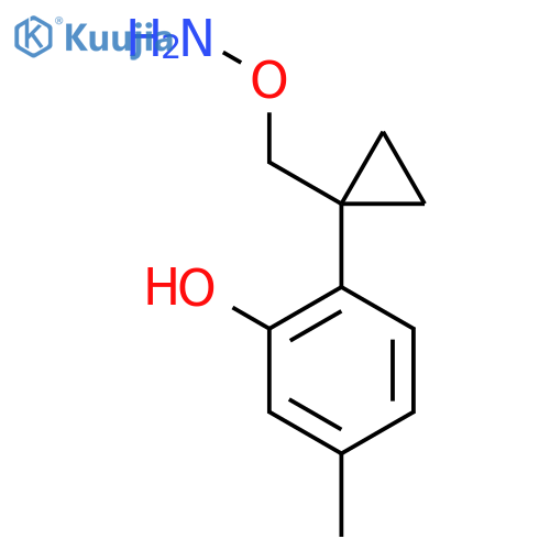 2-{1-(aminooxy)methylcyclopropyl}-5-methylphenol structure