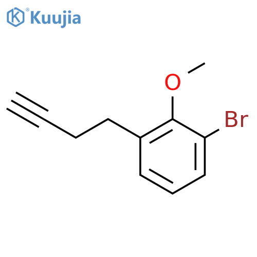 1-bromo-3-(but-3-yn-1-yl)-2-methoxybenzene structure