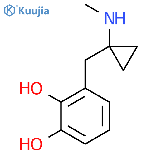 3-{1-(methylamino)cyclopropylmethyl}benzene-1,2-diol structure