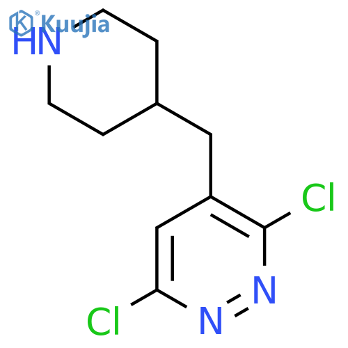 3,6-dichloro-4-(piperidin-4-yl)methylpyridazine structure