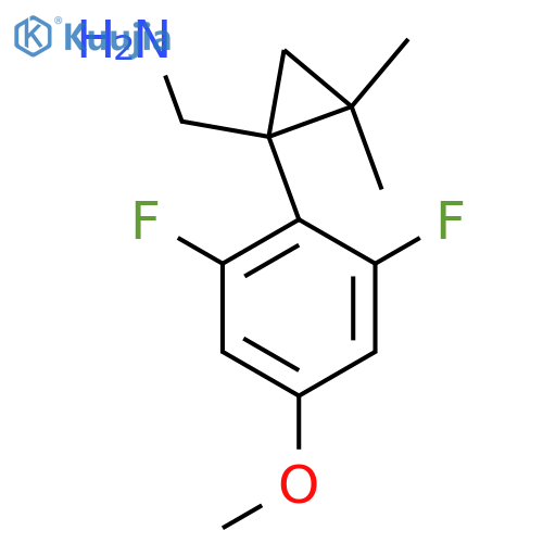1-(2,6-difluoro-4-methoxyphenyl)-2,2-dimethylcyclopropylmethanamine structure