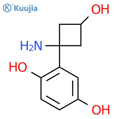 2-(1-amino-3-hydroxycyclobutyl)benzene-1,4-diol structure
