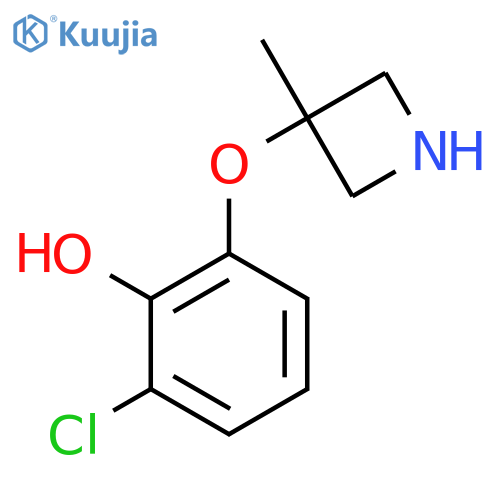 2-chloro-6-(3-methylazetidin-3-yl)oxyphenol structure