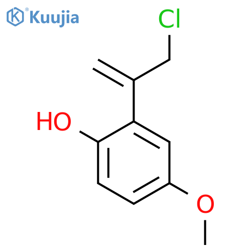 2-(3-chloroprop-1-en-2-yl)-4-methoxyphenol structure