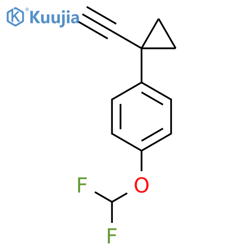 1-(difluoromethoxy)-4-(1-ethynylcyclopropyl)benzene structure