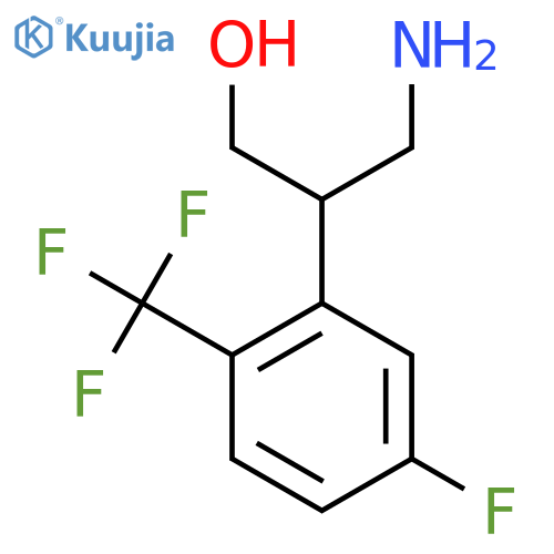 3-amino-2-5-fluoro-2-(trifluoromethyl)phenylpropan-1-ol structure