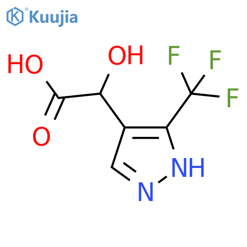2-hydroxy-2-3-(trifluoromethyl)-1H-pyrazol-4-ylacetic acid structure