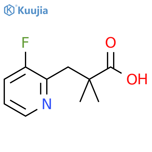 3-(3-fluoropyridin-2-yl)-2,2-dimethylpropanoic acid structure