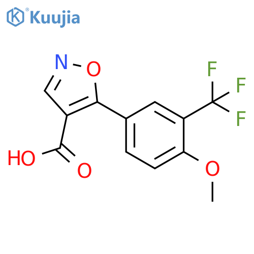 5-4-methoxy-3-(trifluoromethyl)phenyl-1,2-oxazole-4-carboxylic acid structure