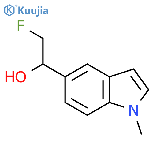 2-fluoro-1-(1-methyl-1H-indol-5-yl)ethan-1-ol structure