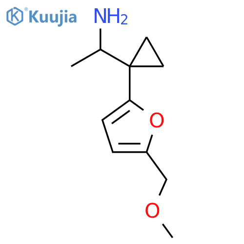 1-{1-5-(methoxymethyl)furan-2-ylcyclopropyl}ethan-1-amine structure