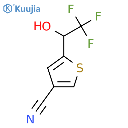 5-(2,2,2-trifluoro-1-hydroxyethyl)thiophene-3-carbonitrile structure
