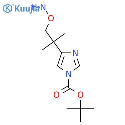 tert-butyl 4-1-(aminooxy)-2-methylpropan-2-yl-1H-imidazole-1-carboxylate structure
