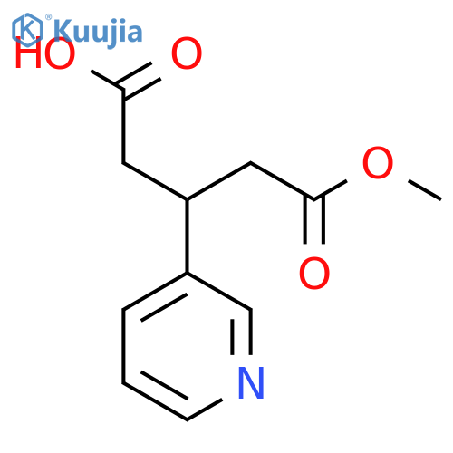 5-methoxy-5-oxo-3-(pyridin-3-yl)pentanoic acid structure
