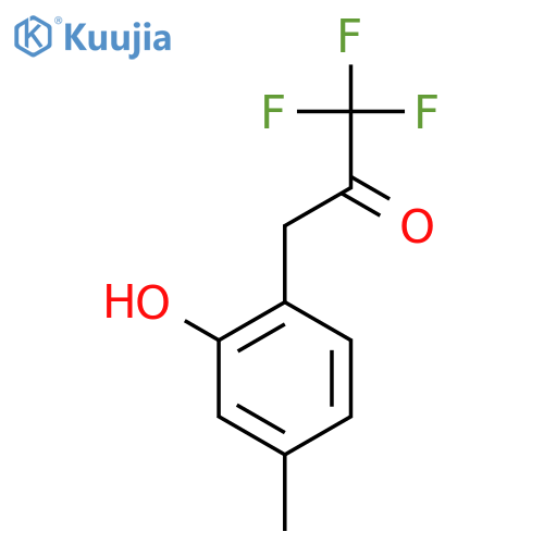 1,1,1-trifluoro-3-(2-hydroxy-4-methylphenyl)propan-2-one structure