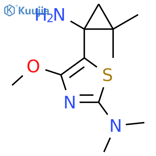 5-(1-amino-2,2-dimethylcyclopropyl)-4-methoxy-N,N-dimethyl-1,3-thiazol-2-amine structure