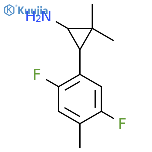 3-(2,5-difluoro-4-methylphenyl)-2,2-dimethylcyclopropan-1-amine structure