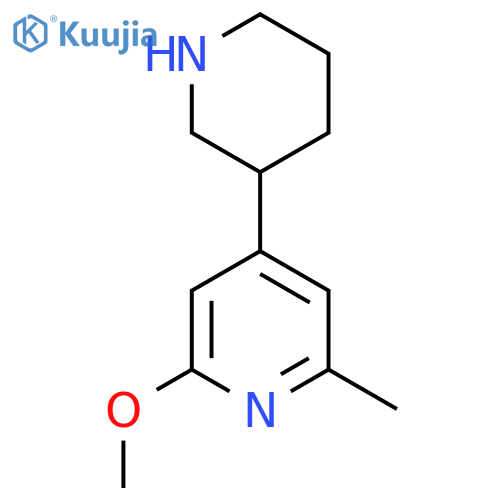 2-methoxy-6-methyl-4-(piperidin-3-yl)pyridine structure
