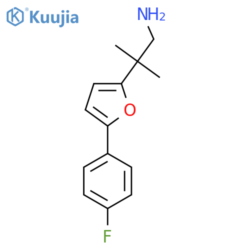 2-5-(4-fluorophenyl)furan-2-yl-2-methylpropan-1-amine structure