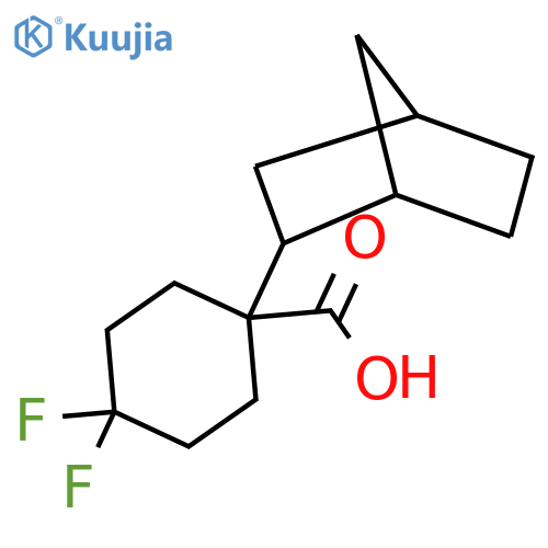 1-{bicyclo2.2.1heptan-2-yl}-4,4-difluorocyclohexane-1-carboxylic acid structure