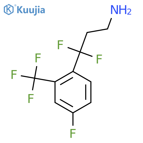 3,3-difluoro-3-4-fluoro-2-(trifluoromethyl)phenylpropan-1-amine structure
