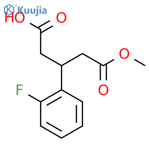 3-(2-Fluorophenyl)-5-methoxy-5-oxopentanoic acid structure