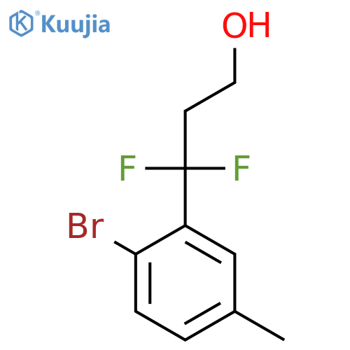 3-(2-bromo-5-methylphenyl)-3,3-difluoropropan-1-ol structure