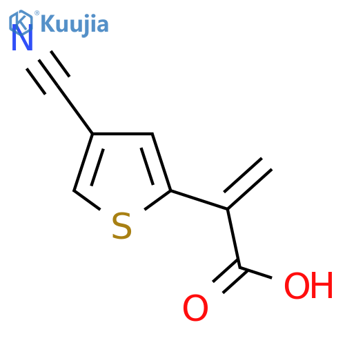 2-(4-cyanothiophen-2-yl)prop-2-enoic acid structure