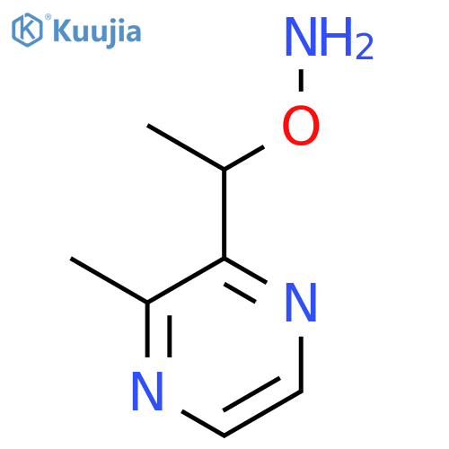 O-1-(3-methylpyrazin-2-yl)ethylhydroxylamine structure