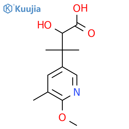 2-Hydroxy-3-(6-methoxy-5-methylpyridin-3-yl)-3-methylbutanoic acid structure