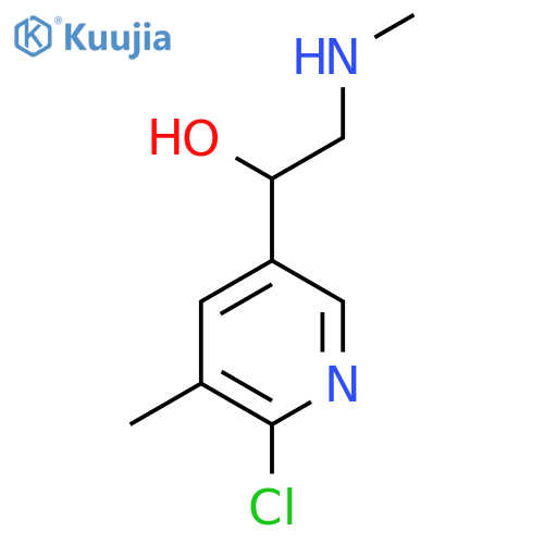 1-(6-chloro-5-methylpyridin-3-yl)-2-(methylamino)ethan-1-ol structure