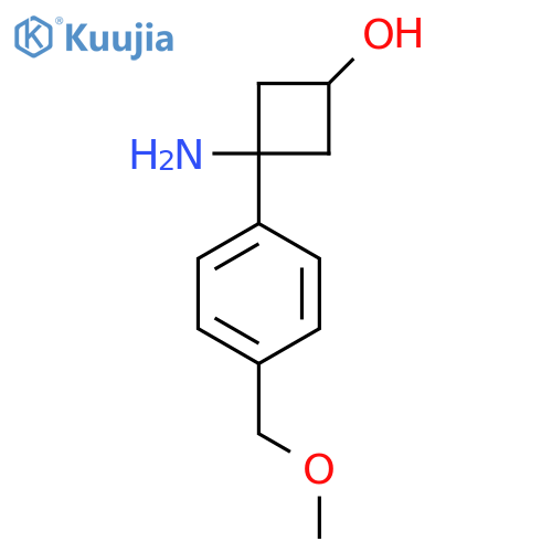 3-amino-3-4-(methoxymethyl)phenylcyclobutan-1-ol structure
