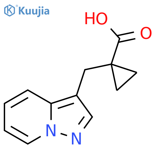 1-({pyrazolo1,5-apyridin-3-yl}methyl)cyclopropane-1-carboxylic acid structure