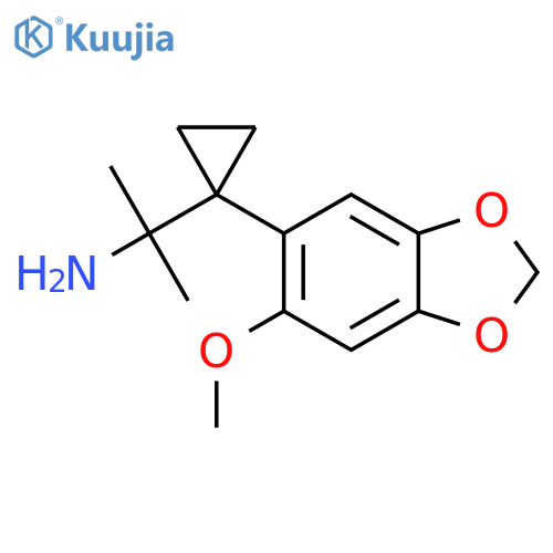 2-1-(6-methoxy-1,3-dioxaindan-5-yl)cyclopropylpropan-2-amine structure
