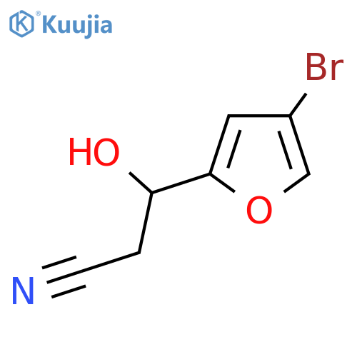 3-(4-bromofuran-2-yl)-3-hydroxypropanenitrile structure