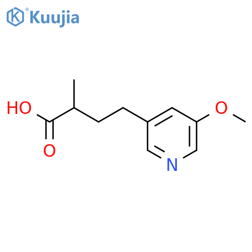 4-(5-methoxypyridin-3-yl)-2-methylbutanoic acid structure