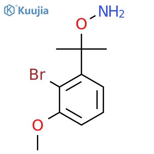 O-2-(2-bromo-3-methoxyphenyl)propan-2-ylhydroxylamine structure