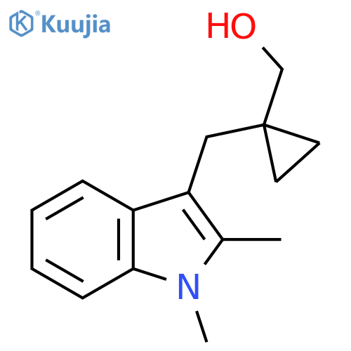 {1-(1,2-dimethyl-1H-indol-3-yl)methylcyclopropyl}methanol structure