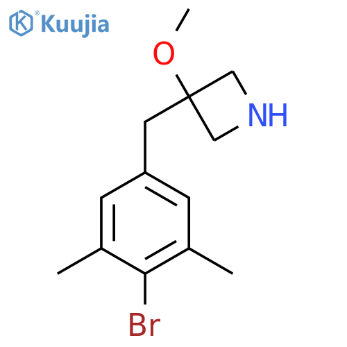 3-(4-bromo-3,5-dimethylphenyl)methyl-3-methoxyazetidine structure