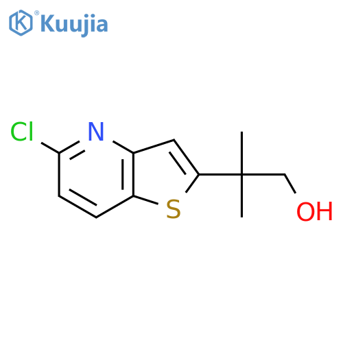 2-{5-chlorothieno3,2-bpyridin-2-yl}-2-methylpropan-1-ol structure