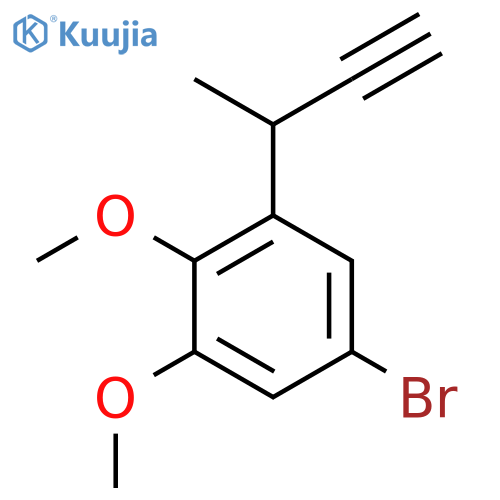 5-bromo-1-(but-3-yn-2-yl)-2,3-dimethoxybenzene structure
