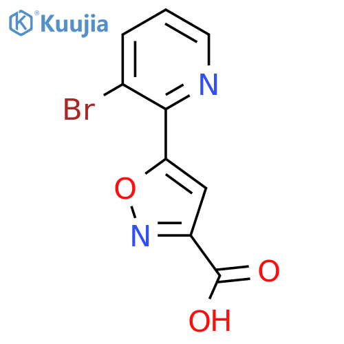 5-(3-bromopyridin-2-yl)-1,2-oxazole-3-carboxylic acid structure