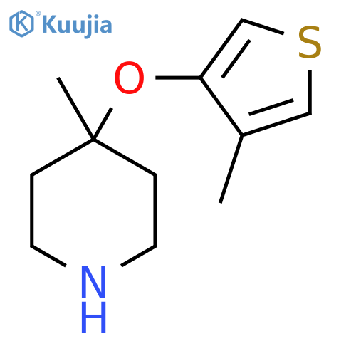 4-methyl-4-(4-methylthiophen-3-yl)oxypiperidine structure