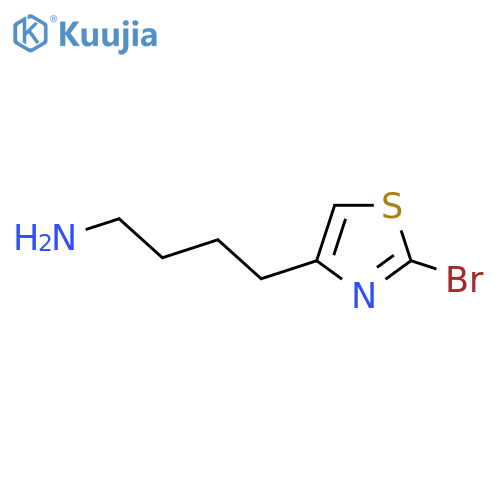 4-(2-bromo-1,3-thiazol-4-yl)butan-1-amine structure