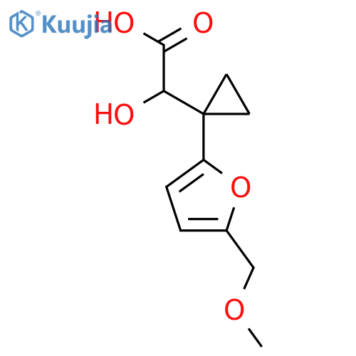 2-hydroxy-2-{1-5-(methoxymethyl)furan-2-ylcyclopropyl}acetic acid structure