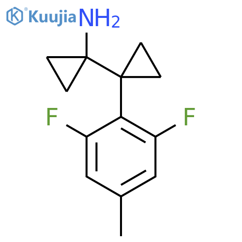 1-1-(2,6-difluoro-4-methylphenyl)cyclopropylcyclopropan-1-amine structure